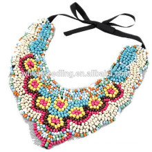 Europäische und amerikanische Mode böhmischen ethnischen Stil Kragen Holz Perle Halskette